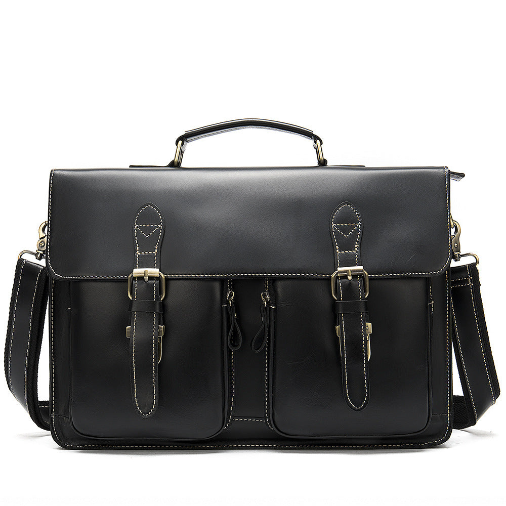 Véritable cuir homme Mode épaule Selle en cuir Crossbody Casual Messenger Bag