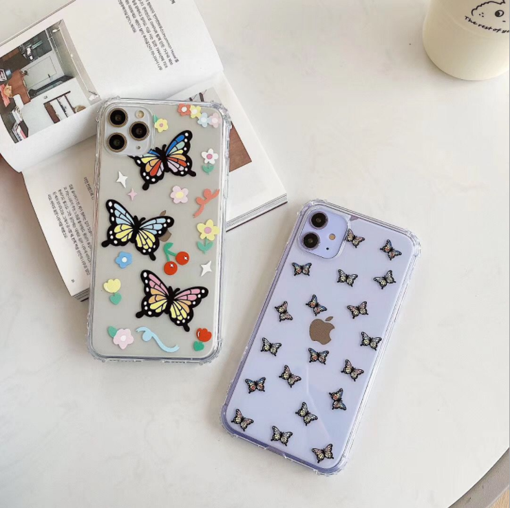 Boîtier de téléphone papillon couleur