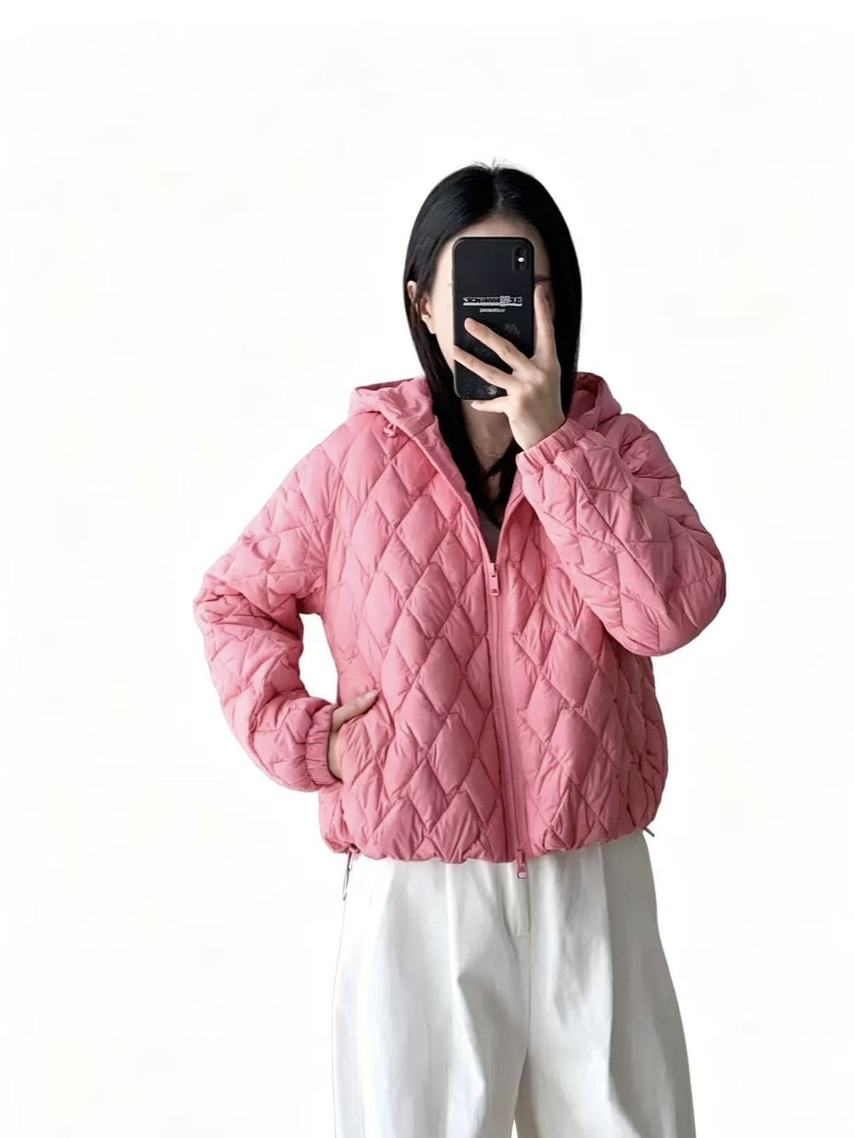 Manteau à capuche rembourré en coton léger pour l'automne et l'hiver