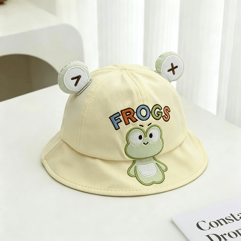 Été Bébé Style Trois dimensions grenouille oreille Broderie lot lettre pliable mignon et sof