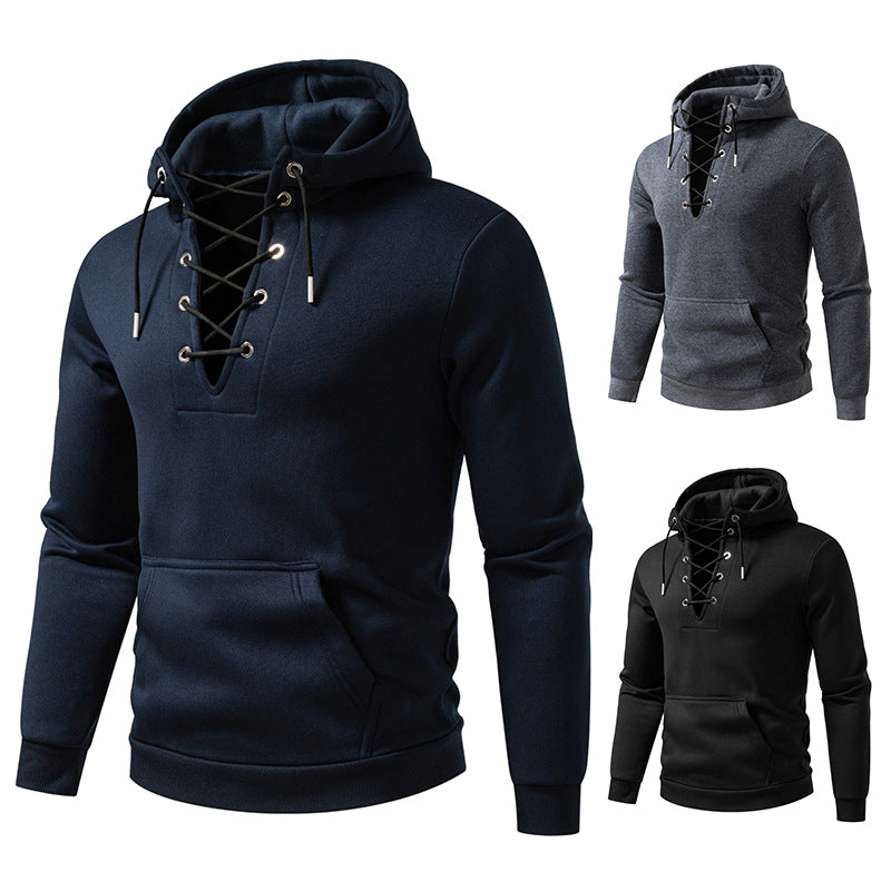 Sweat-shirt à cordes à capuche à capuchon pour homme