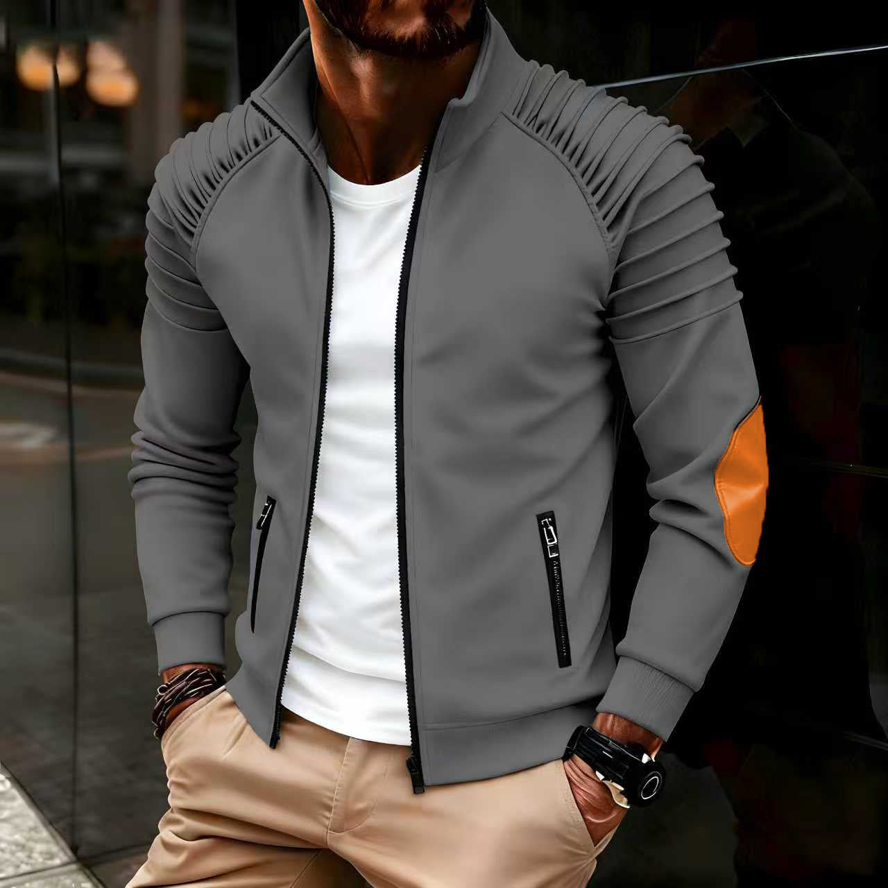 Stand-collar coupe-vent Homme Mode Veste Casual