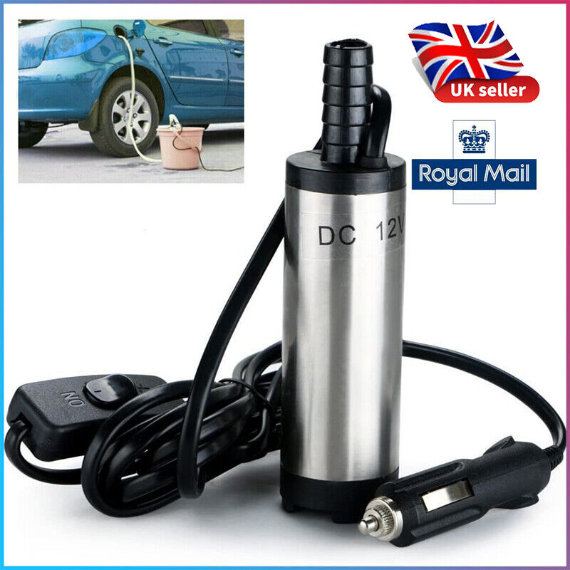38mm D Pompe à carburant diesel DC Pompe de transfert 12V Outil de remplissage d'huile d'eau