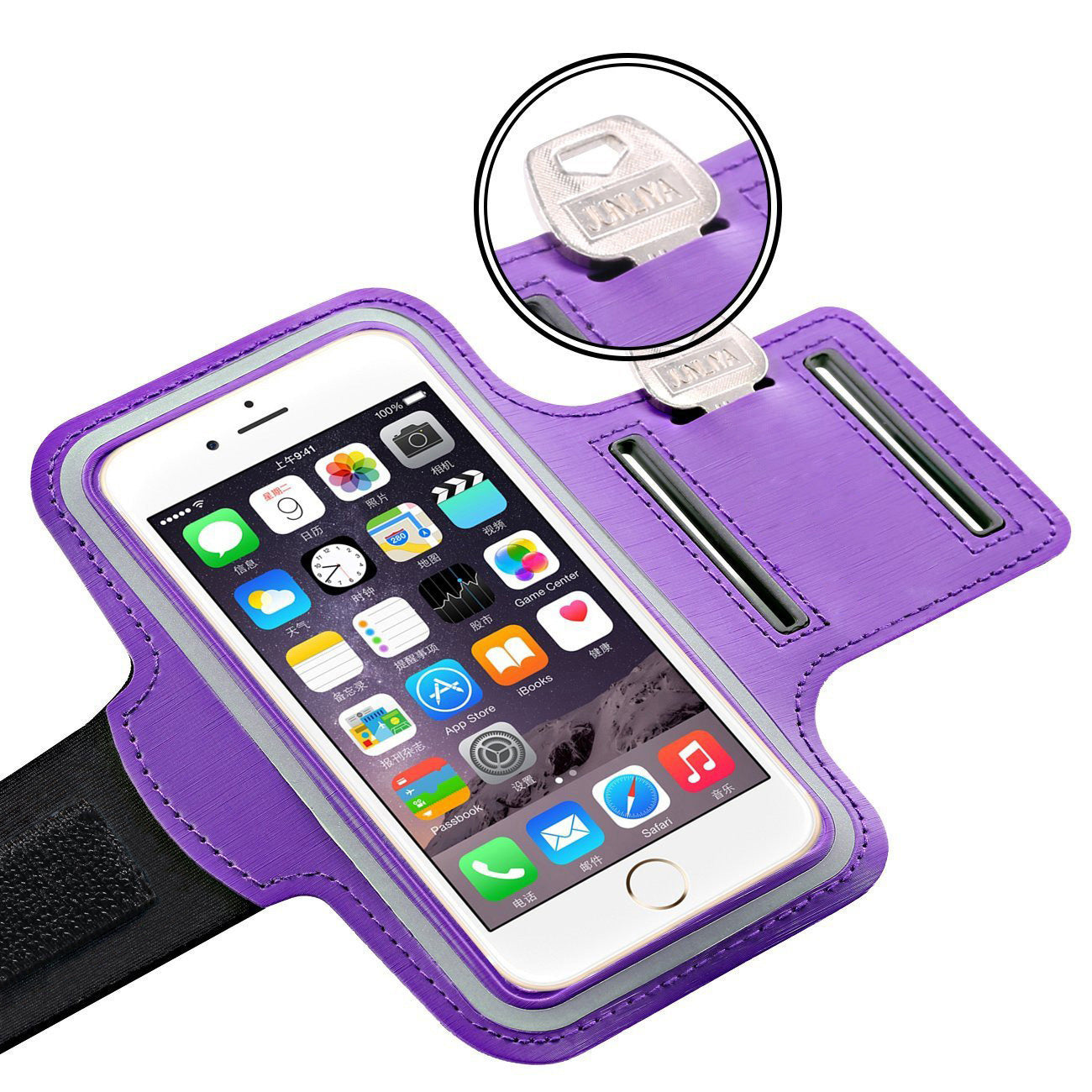 Sports de plein air Téléphone Arm Sac de fitness Running Rangement Arm Pouch Touchscreen Compatible Wris