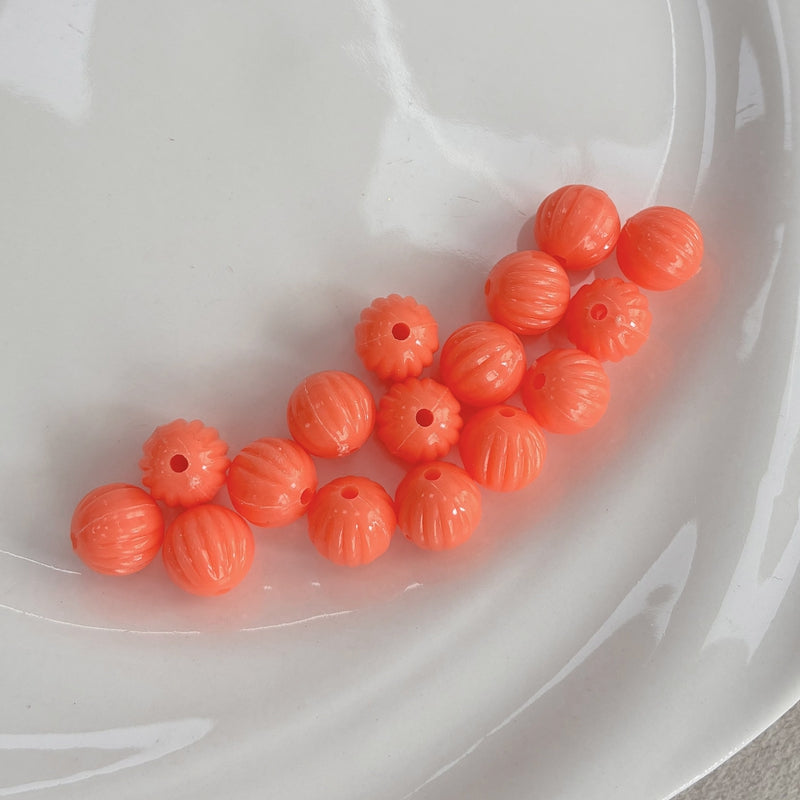 Perles acryliques à citrouille de 10 mm