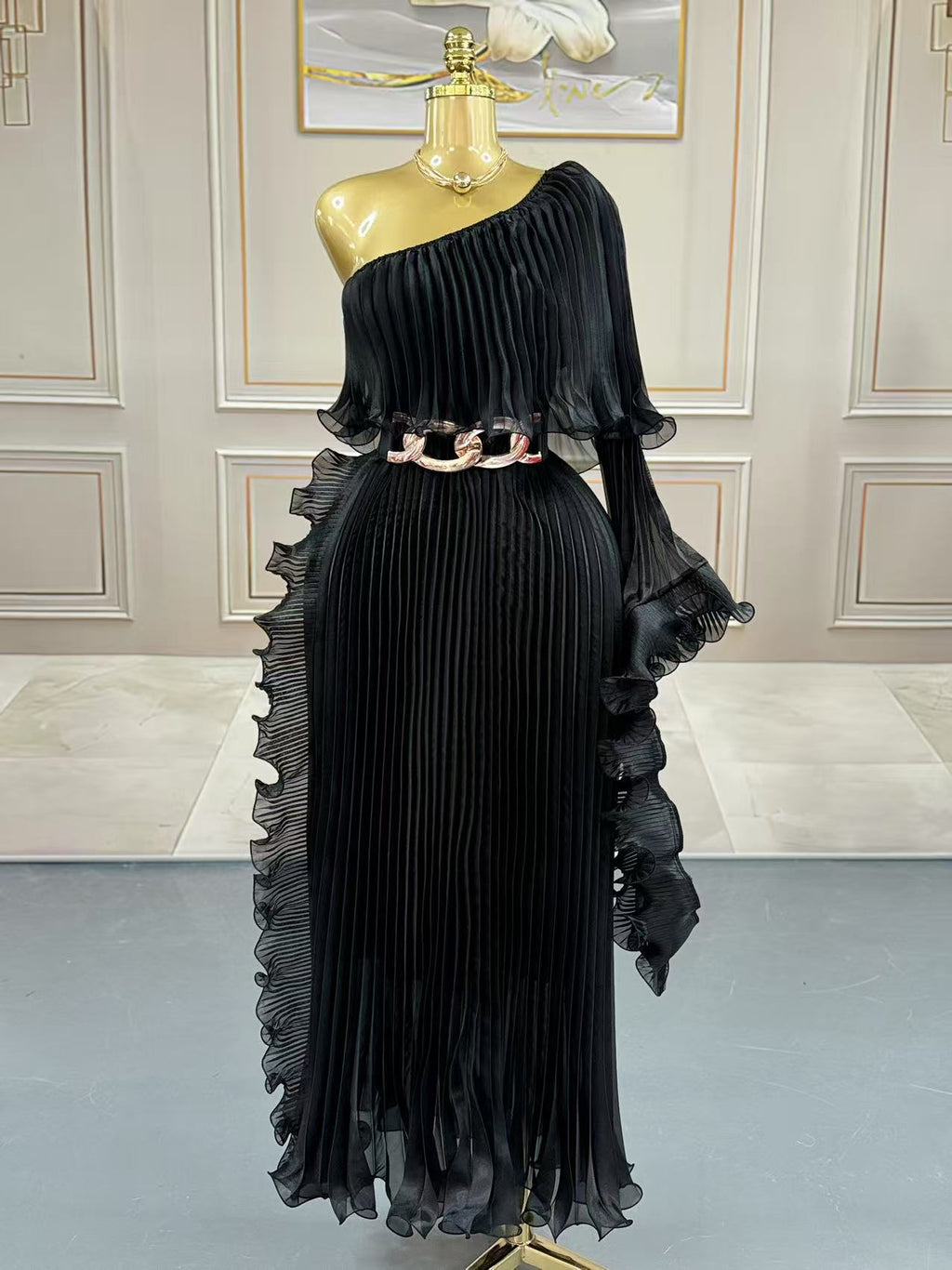 Robe de soirée élégante à une épaule mode