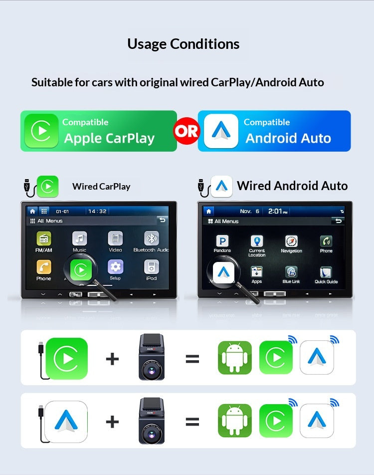 Carlinkit CarPlay vers Android Auto sans fil Adaptateur de voiture