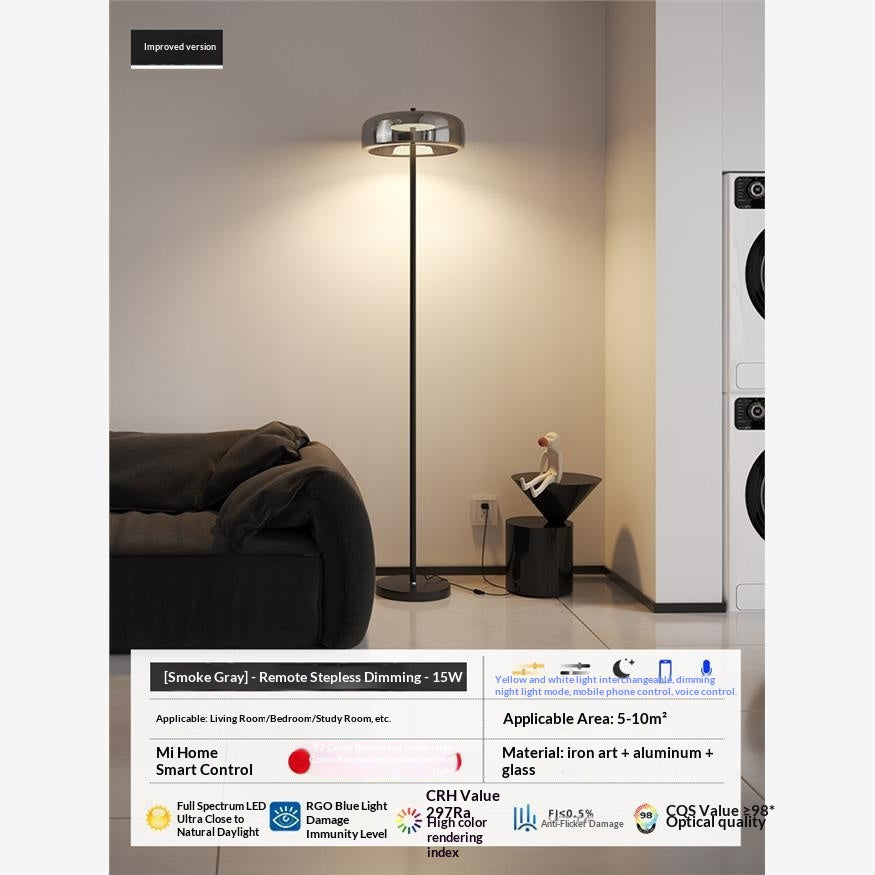 Lampe de sol minimaliste italienne pour le salon Canapé