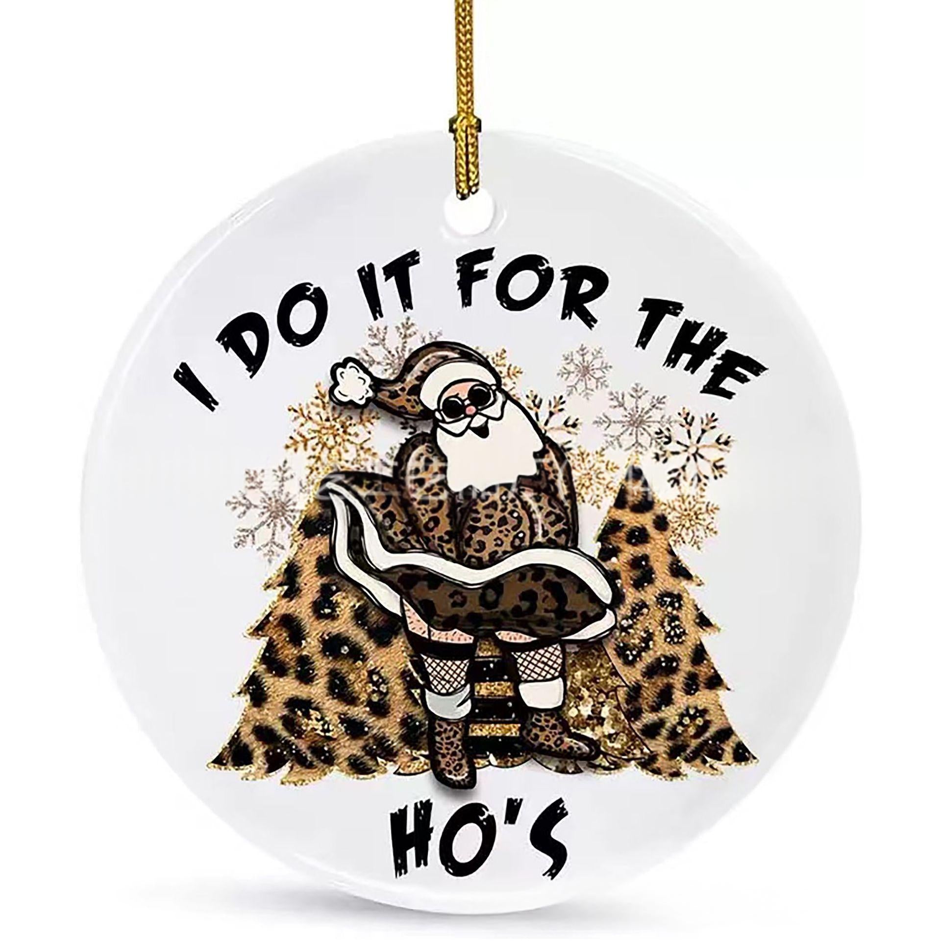 Arrivée Amazon Round Pendentif de Noël en céramique