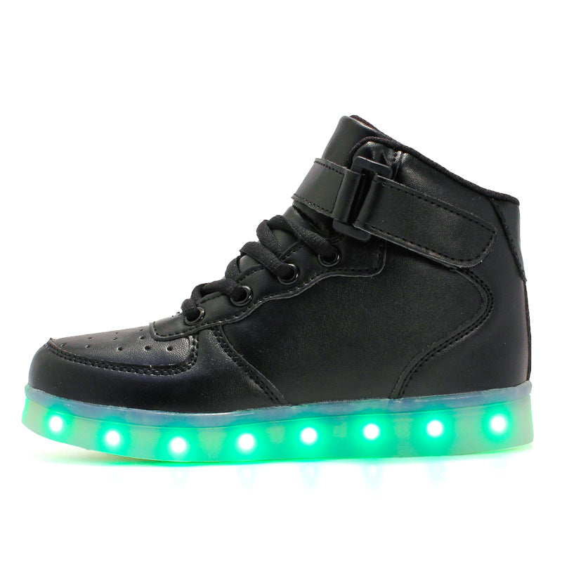 Chaussures Lumineuses en Velcro Casual High-top