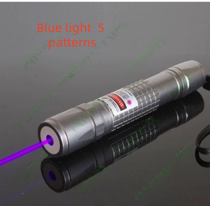 Lampe de poche laser pointeur laser bleu vert à trois couleurs