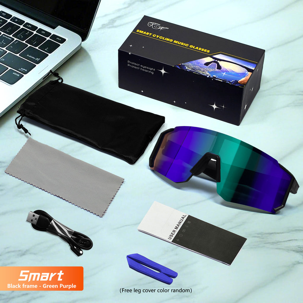 Sports de plein air Cyclisme Bluetooth Lunettes Musique Audio Windproof Smart Goggles