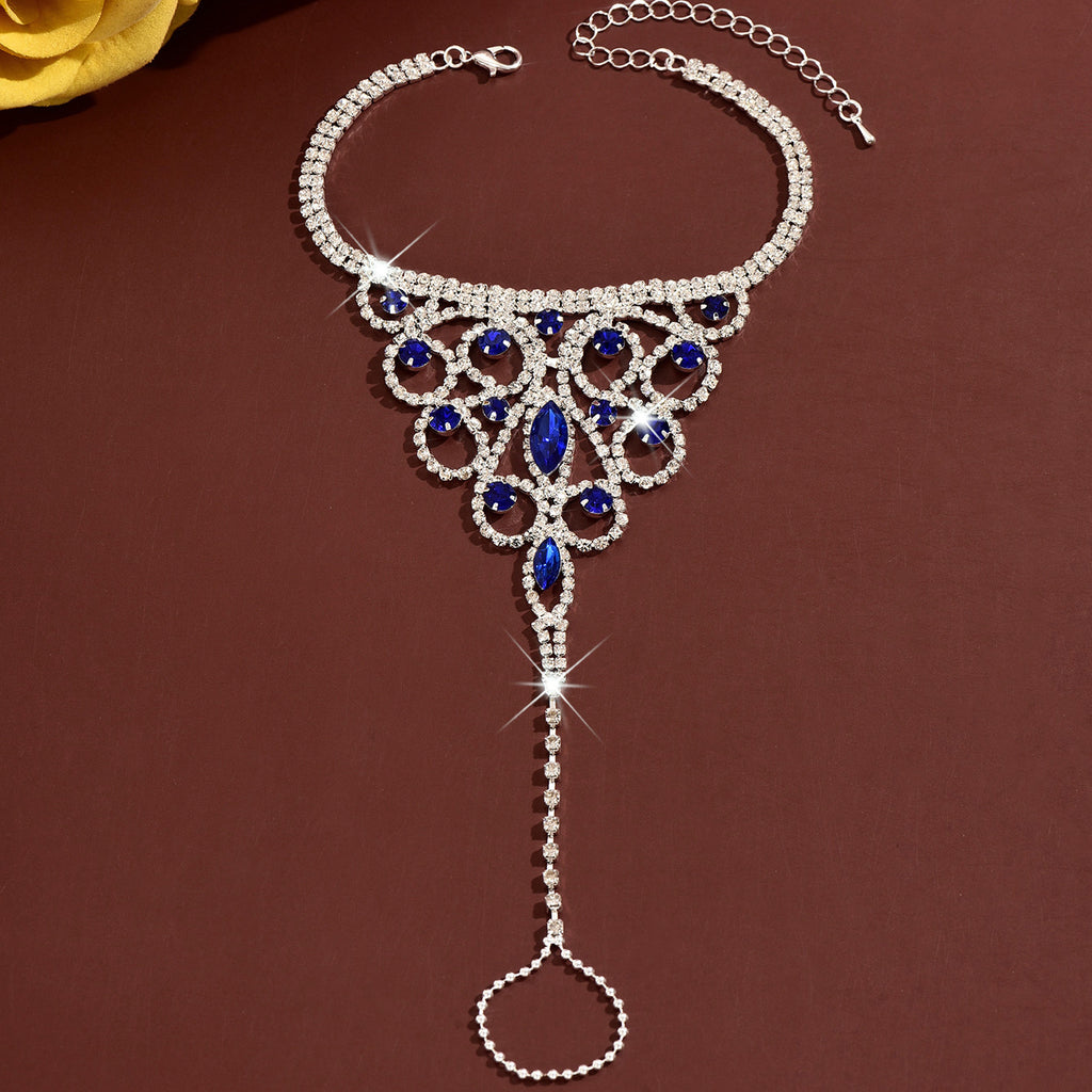Style Eco-friendly Hollow Strass Flower Anklet Mode Summer Beach Vacances Style Foo