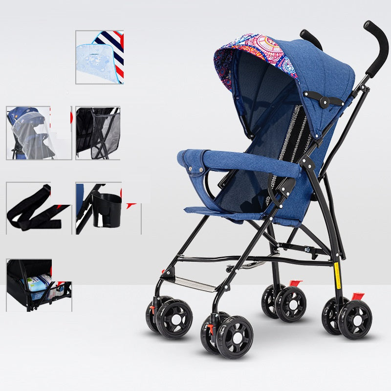 Assieds-toi et couche-toi Bébé Portable Pliant Simple Trolley