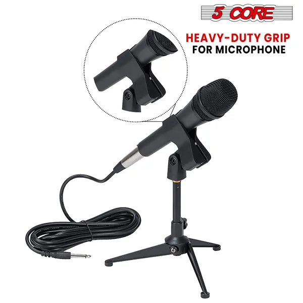 Support à clips 5 microphones de base 6 pièces Multi Pack avec adaptateurs à vis 5/8 à 3/8 pouce