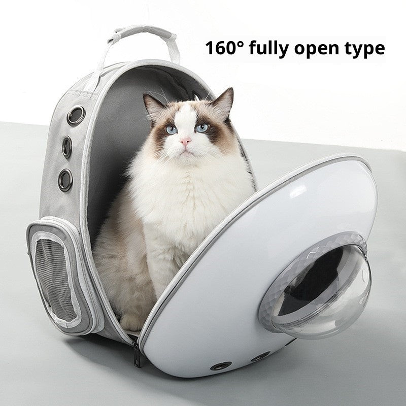 Grand côté capacité sac scolaire ouvert chat portable
