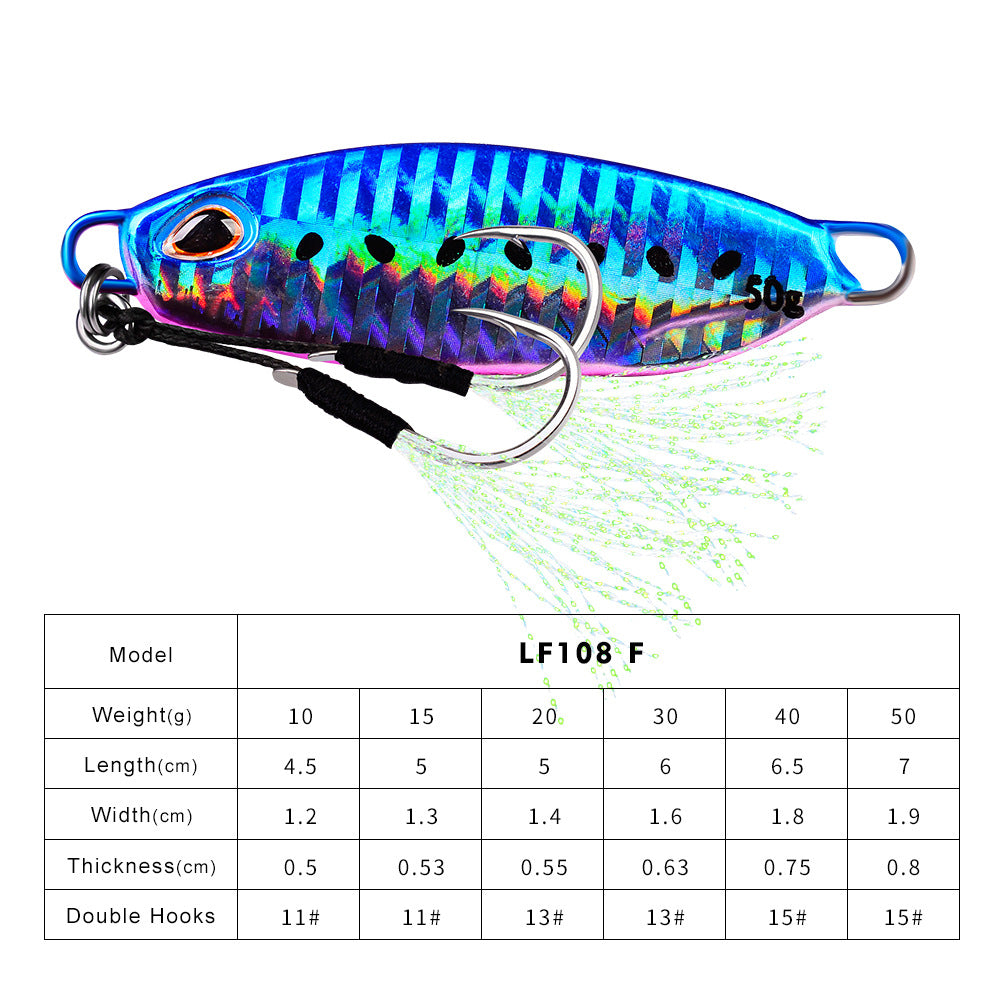 10-couleur à laminage lent plaque de pêche Lure Simulation Fausse Fait Équipement de pêche