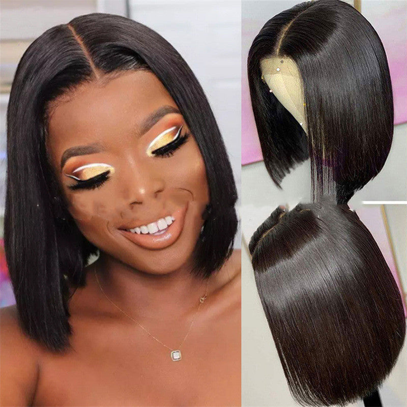Wig Ladies Mid-point Short Wave Couverture de cheveux en fibre chimique