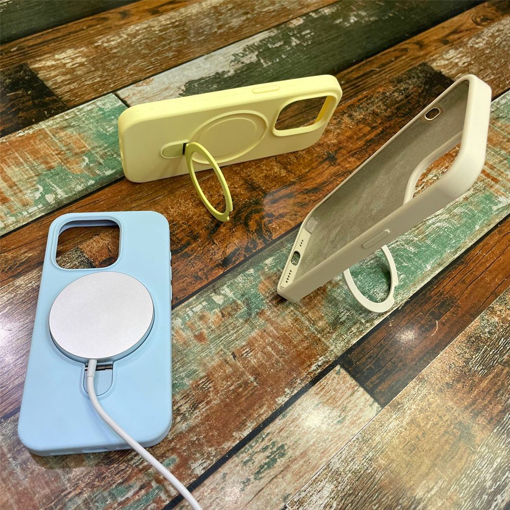 Boîtier de téléphone magnétique Silicone liquide