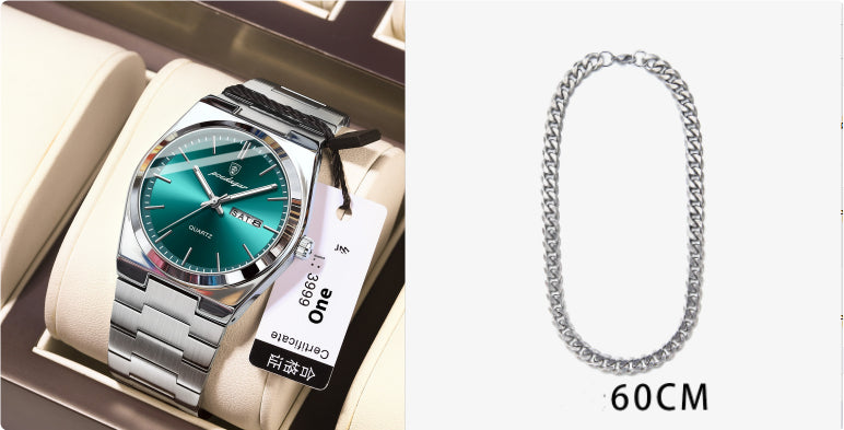 Montre à quartz ultra-mince étanche pour hommes
