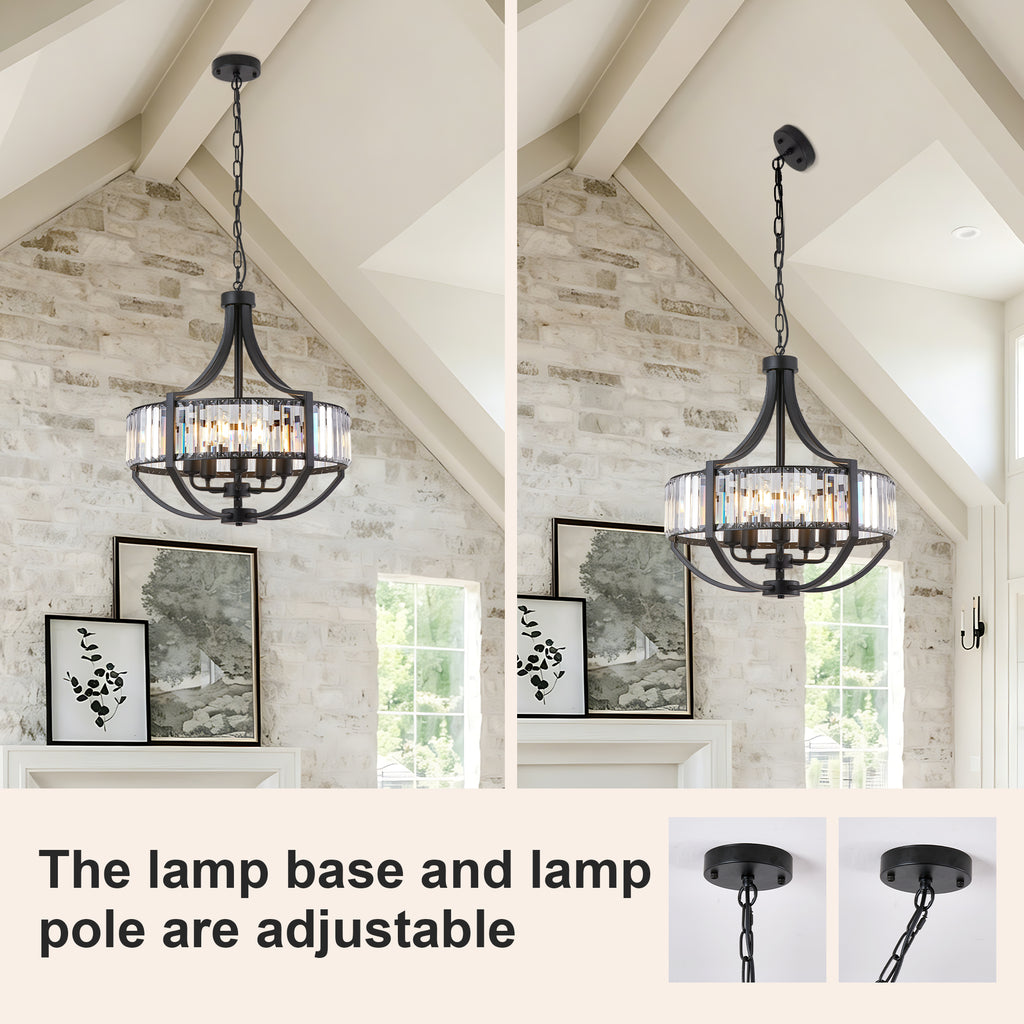 Chandeliers en cristal 20" pour salle à manger