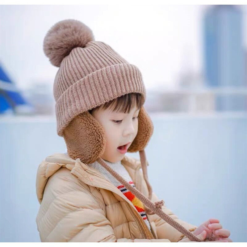 Chapeau de laine d'automne et d'hiver mignon pour enfants