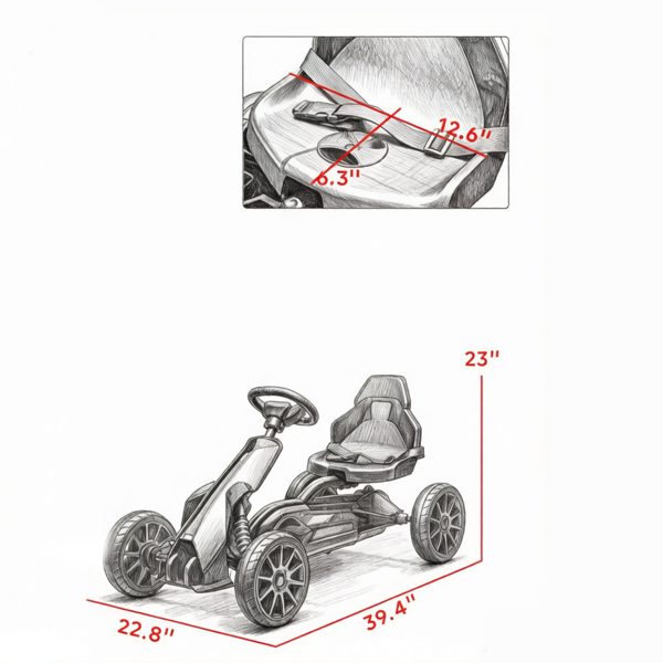 Enfants Pedal Go Kart