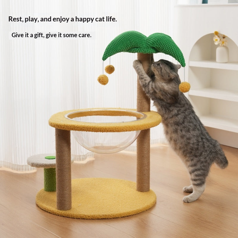 Arbre Cat compact avec lit Cat intégré et jouets