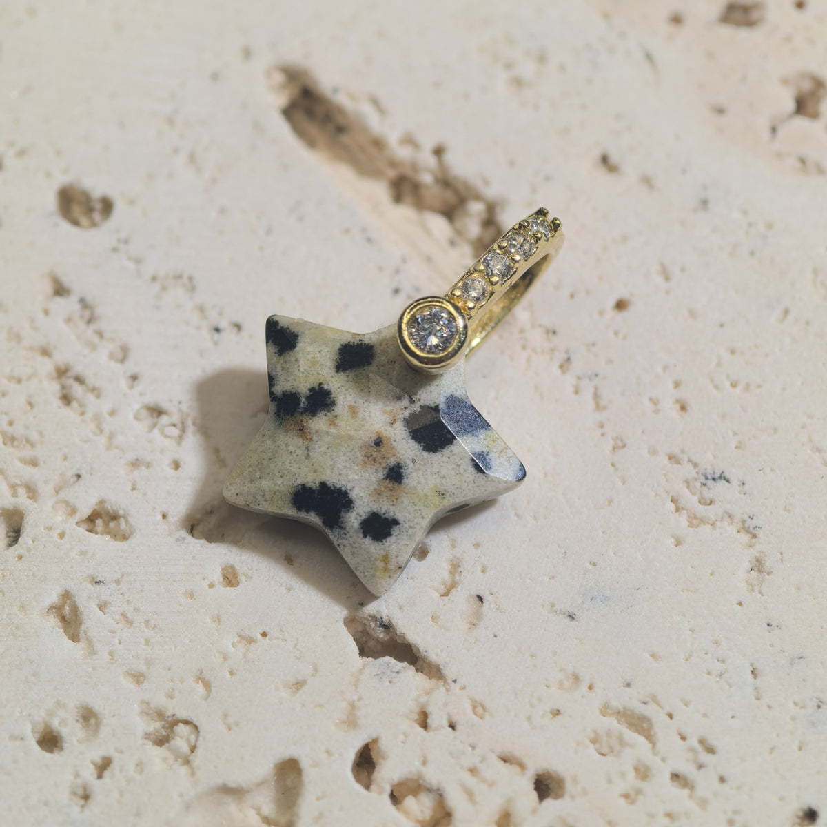 Pierre naturelle Coupe-surface Star Pendentif Star Charm à cinq points