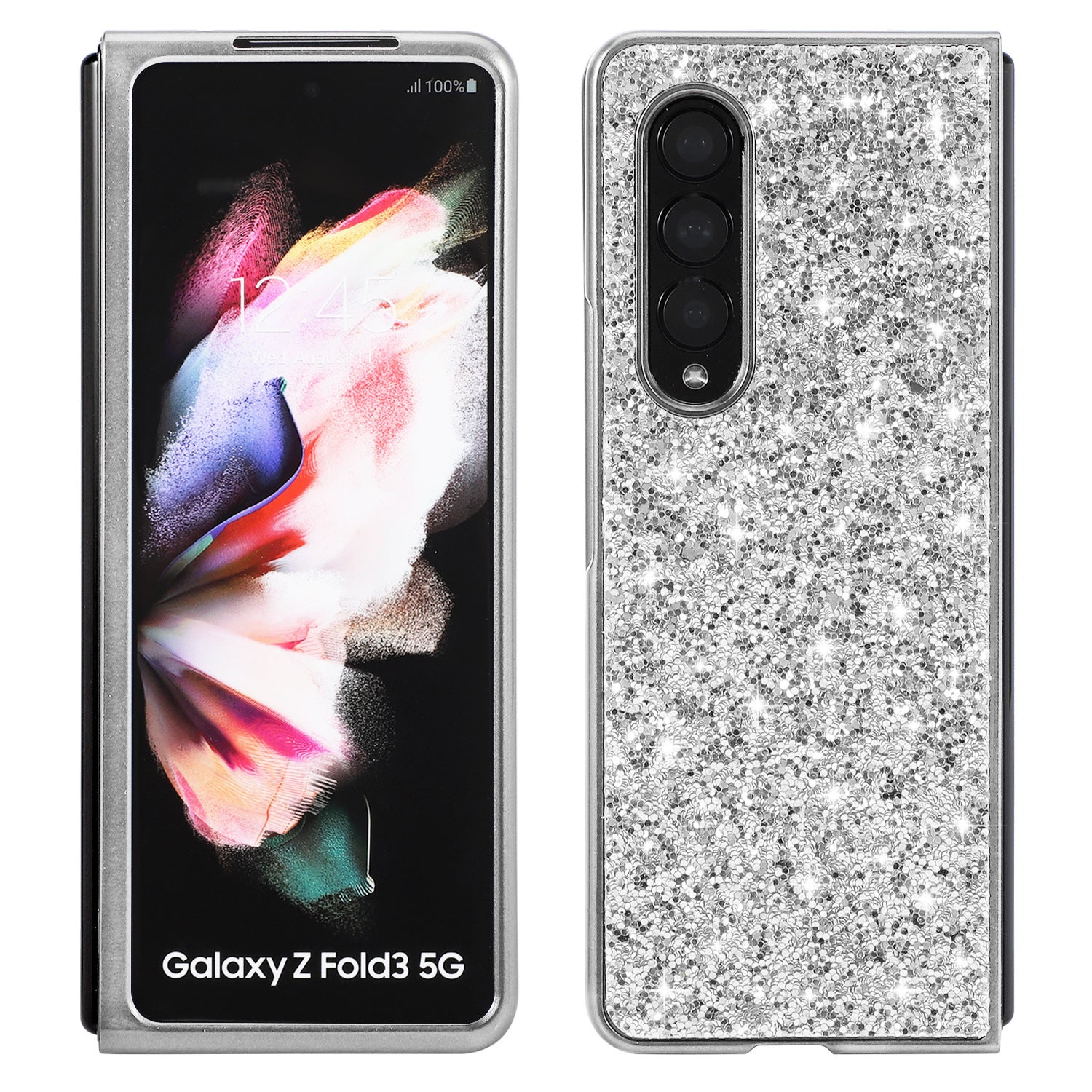 Électroplaquage de paillettes en poudre mijotant pliant shell phone Case