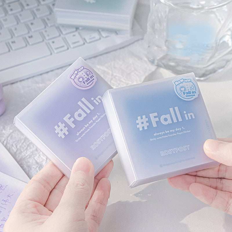 Cheek Blue Cheek Purple Ink Gradient Sulfate Paper Box Notepad