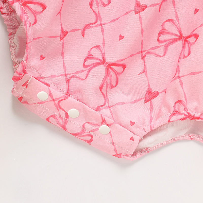 Rompeur graphique Bowknot de bébé fille
