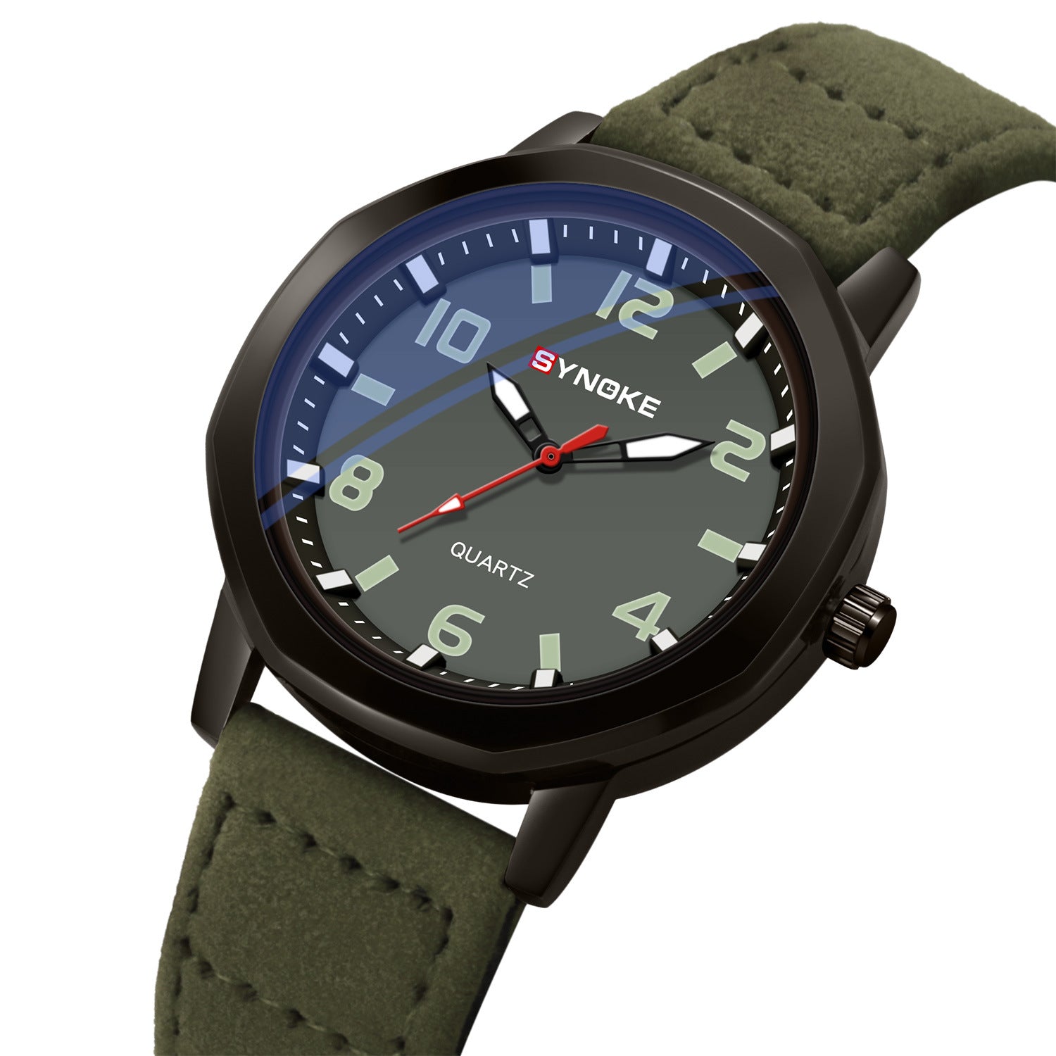 Montre Quartz numérique en alliage de ceinture de sport rétro pour hommes