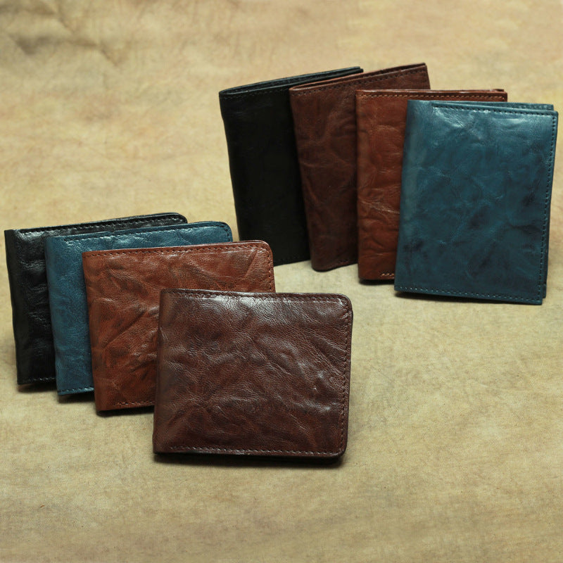 Portefeuille en cuir vintage rétro simple