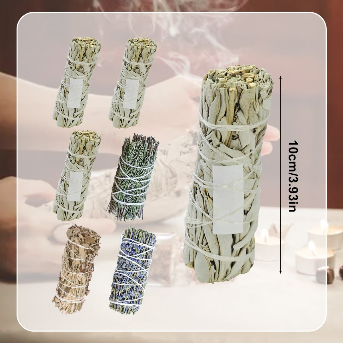 Décorations de fête et accessoires — Sticks encens de 6 paquets de Sage (Mugwort)