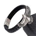 Stylish and elegant eagle-shaped leather bracelet