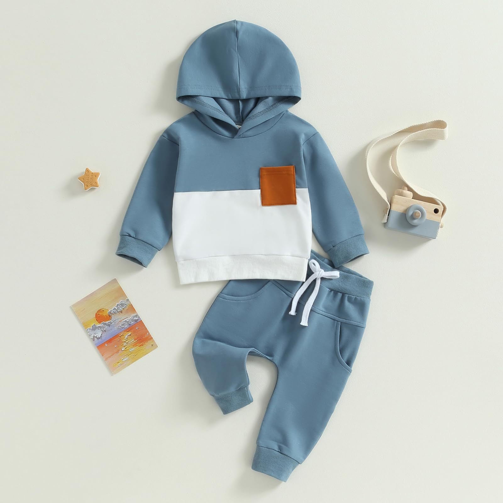 SpringSummer Arrivée Color-Block Boys Set