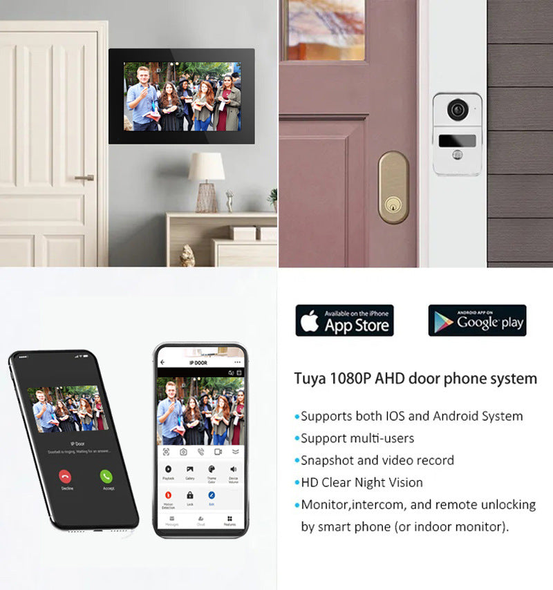Vidéo Intercom Doorbell 1v2 Surveillance en temps réel Réseau sans fil Intelligent Intercom Sys
