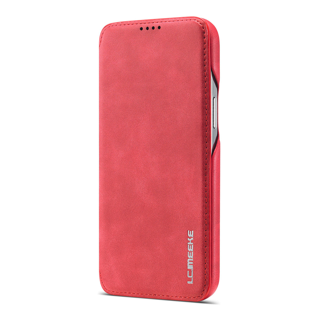 Minimalist Solid Color Flip style boîtier en cuir de téléphone