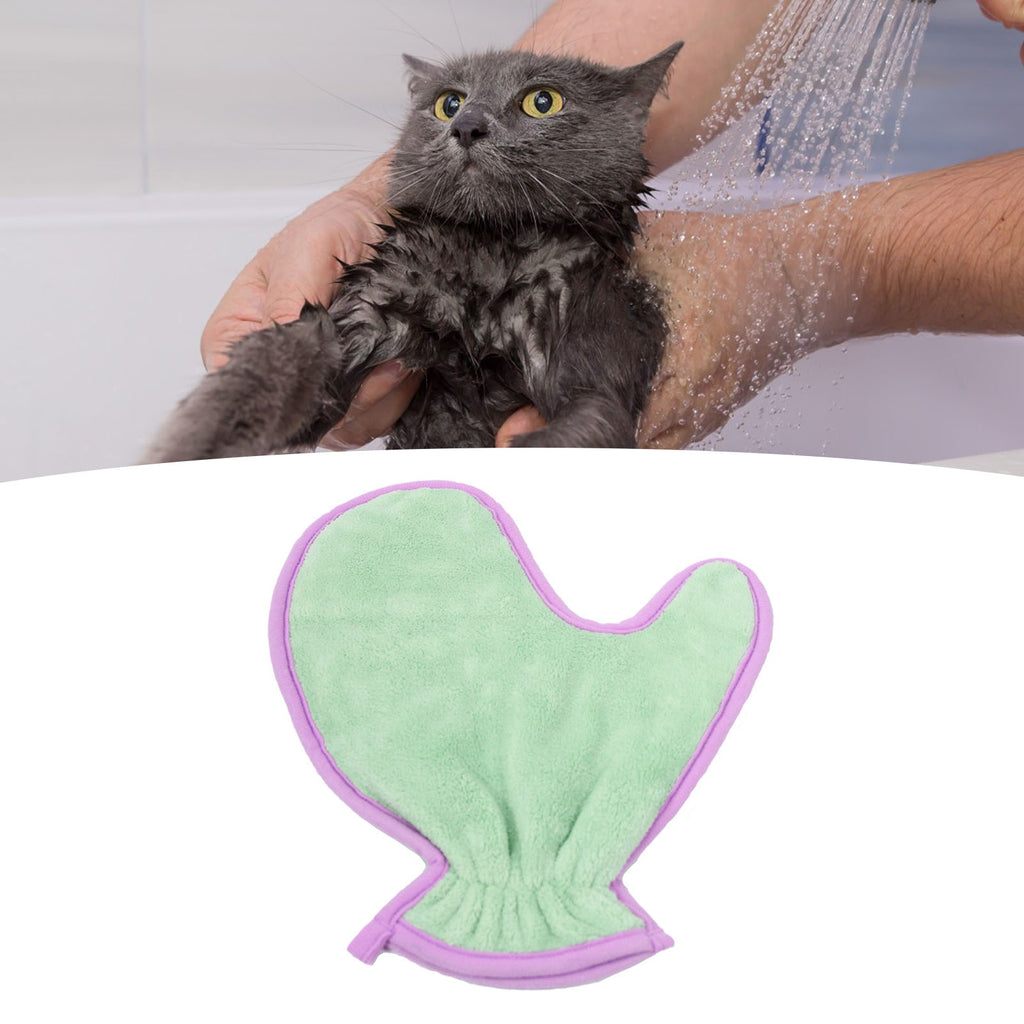 Serviette de bain pour chiens de chien Double côté Absorbent fibre Gants Cat Hygiène fournitures Soft Lightweig