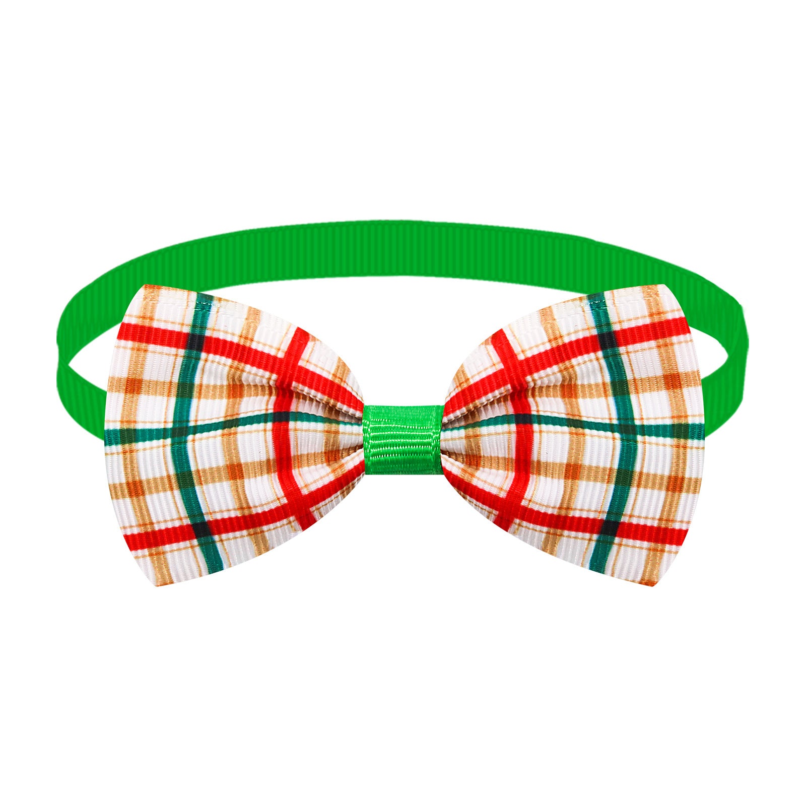 Christmas Plaid Striped Bow Tie Dog Cat Un mot Bow Tie couleurs multiples