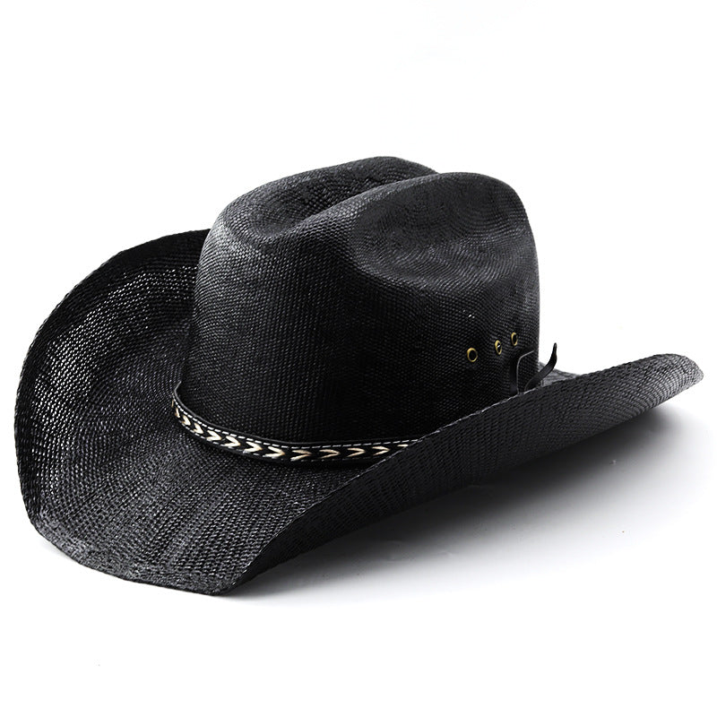 Chapeau de cowboy tissé à la main pour hommes