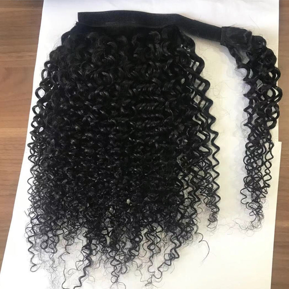Cheveux humains Ponytail Velcro Couleur naturelle