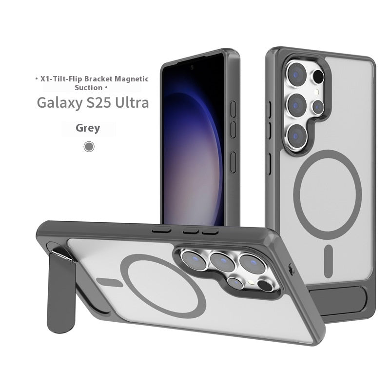 Applicable à S25ultra Aspiration magnétique boîtier de téléphone Magsafe Oblique Tournant Bracket