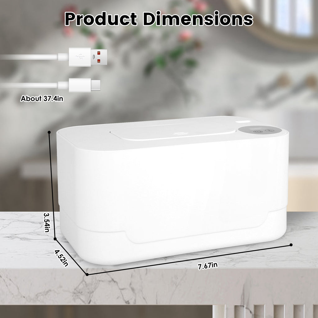 1Pc Baby Wipe Warmer avec 3 paramètres de température Type C Powered Baby Wipes Dispenser W