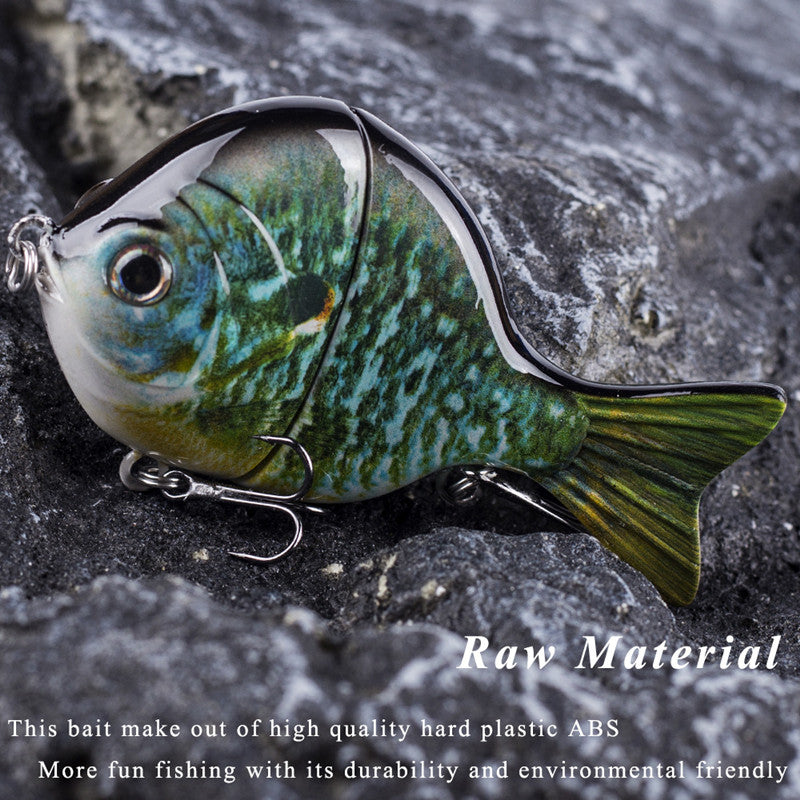 Deux sections avec des perles d'anneaux Lure Simulation Bait Lure Submergé Bait Multi-section Lure