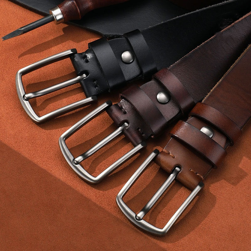 Ceinture en cuir d'alliage de première couche pour hommes