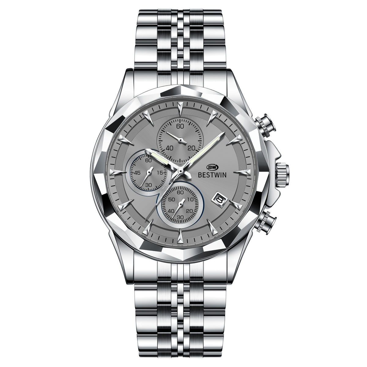 Homme Lumineux Montre personnalisée à six mains Élégante et accrocheuse