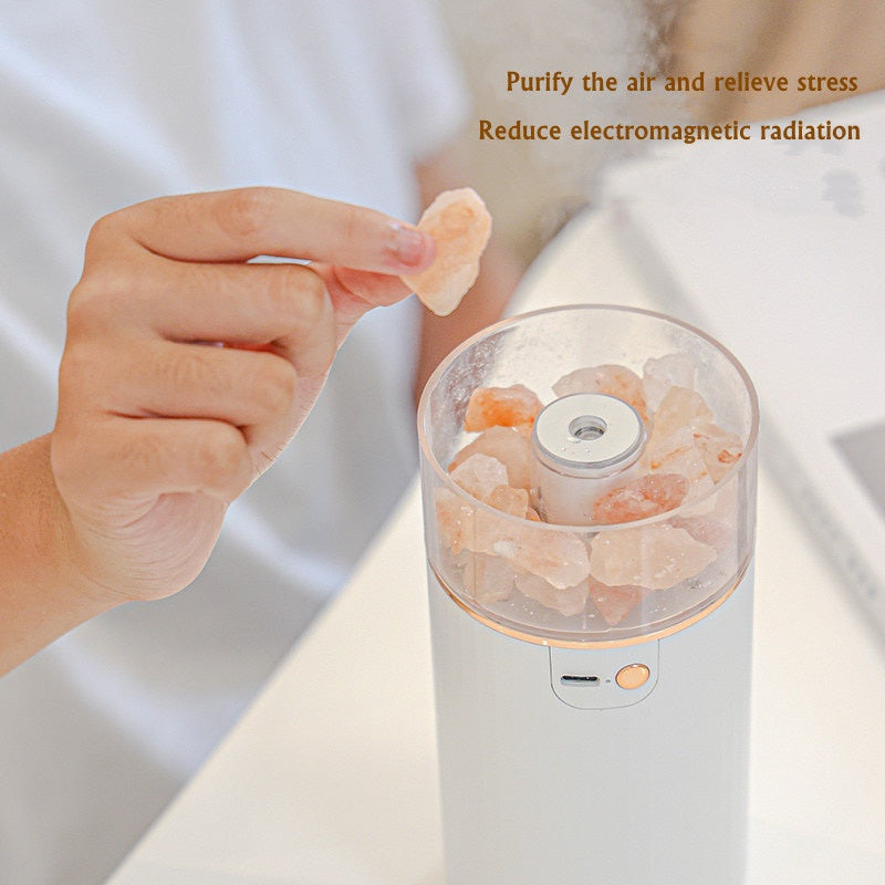 Air Humidificateur cristal Pierre de sel Bureau Aromathérapie Huile essentielle Diffuseur à ultrasons W