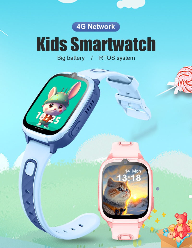 4G Enfants Smartwatch D53 Localisateur GPS Tracker Vidéo Appel Smart Watch For Children Imperméable